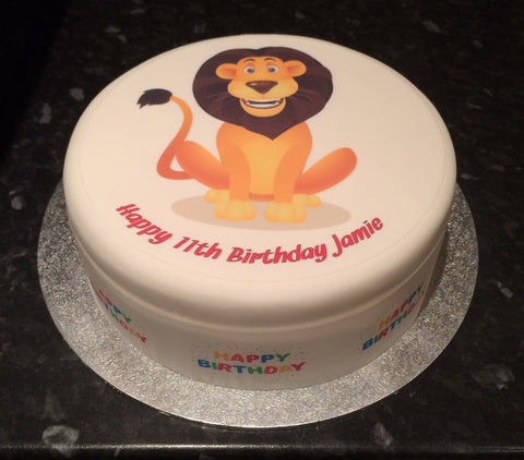 Lion 02 Edible Icing Cake