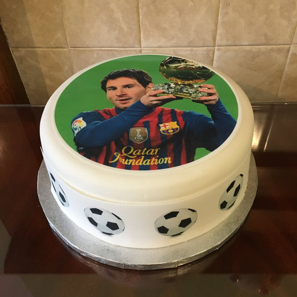 Lionel Messi 03 Edible Icing Cake Topper or Ribbon