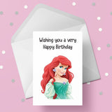 Little Mermaid Birthday Card 03