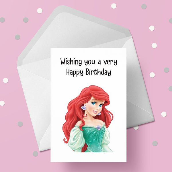 Little Mermaid Birthday Card 03