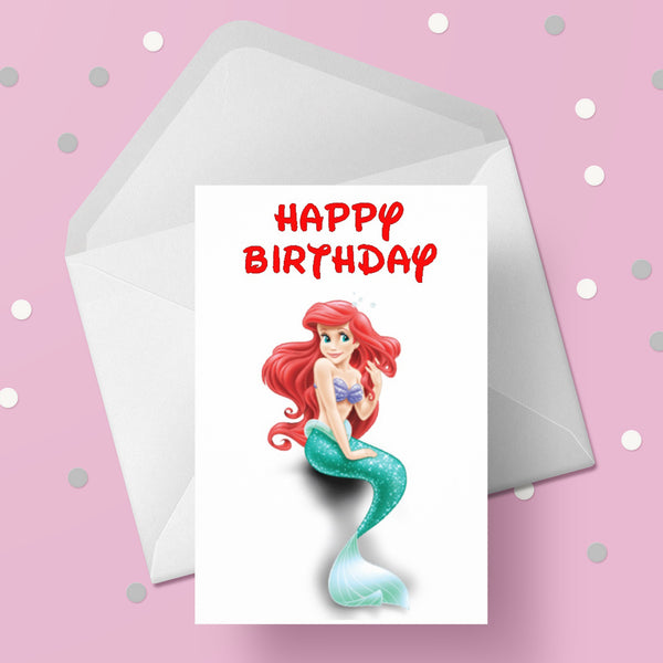 Little Mermaid Birthday  Card 04