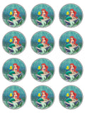 Little Mermaid Edible Icing Cake Topper 01