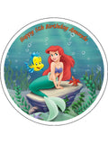 Little Mermaid Edible Icing Cake Topper 01