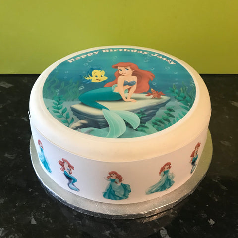Little Mermaid Edible Icing Cake Topper 01