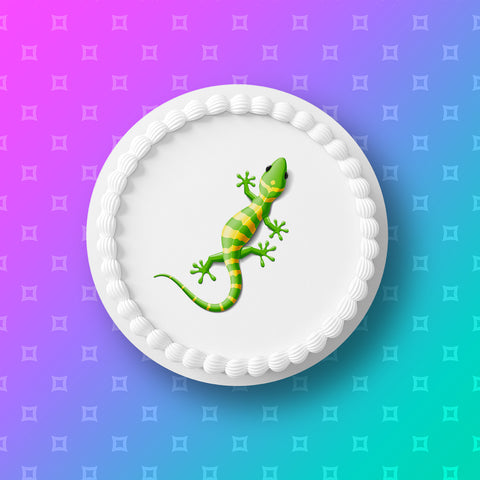 Lizard Gecko 02 Edible Icing Cake Topper