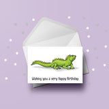 Lizard Gecko Birthday Card 05