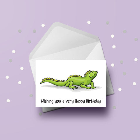 Lizard Gecko 03 Birthday Card