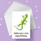 Lizard Gecko Birthday Card 02