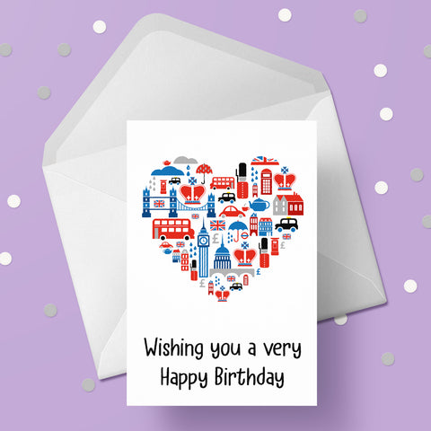 London / England 01 Birthday Card