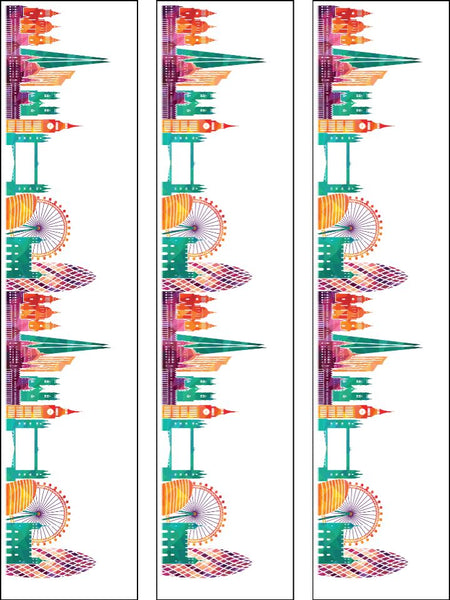 London Skyline 02 Edible Cake Ribbon, Border (3 x pre-cut strips)