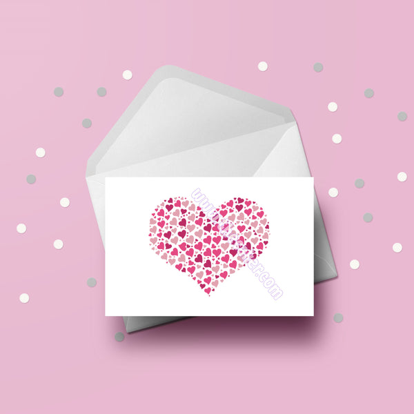 Love Hearts Card 03 - Pretty Pink Heart