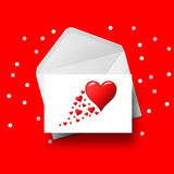 Love Hearts Card 02 -  Big Heart & Little Hearts