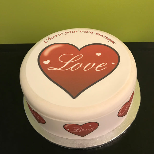 Love Hearts 01 Edible Icing Cake Topper