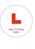 17th Birthday Edible Icing Cake Topper - L Plates