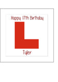 17th Birthday Edible Icing Cake Topper - L Plates
