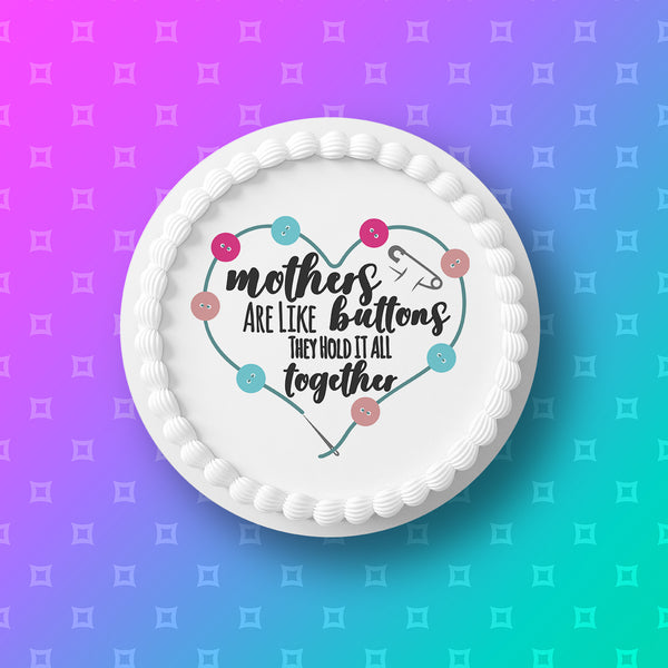 Mother's Day Edible Icing Cake Topper 17 - Like buttons