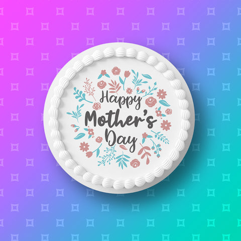 Mother's Day Edible Icing Cake Topper 14