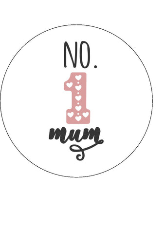 Mother's Day Edible Icing Cake Topper 07