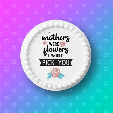 Mother's Day Edible Icing Cake Topper 03