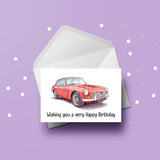 MG Red Car Birthday Card