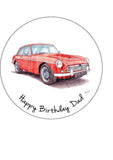 MG Red Car Edible Icing Cake Topper