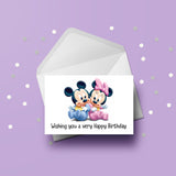 Mickey & Minnie Mouse Birthday Card 02