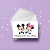 Mickey & Minnie Mouse Birthday Card 03