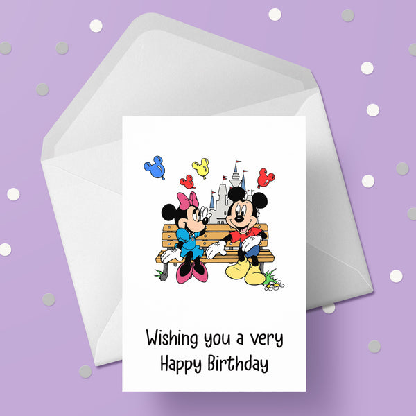 Mickey & Minnie Mouse Birthday Card 04