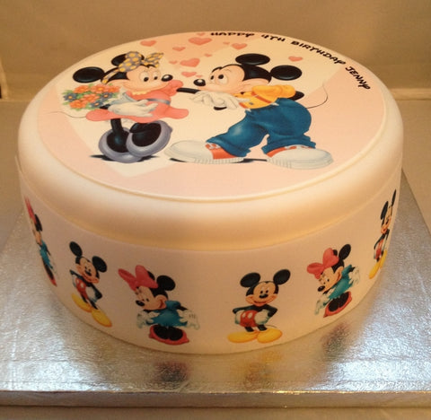 Mickey & Minnie Mouse Edible Icing Cake Topper 01