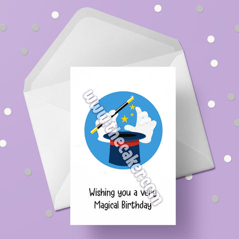 Magician / Magic themed Birthday Card 03