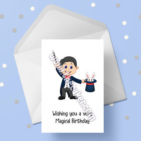 Magician Male Birthday Card 01