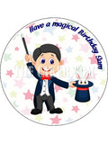 Magic 01 Magician Boy Edible Icing Cake Topper