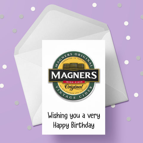 Magners Label Birthday Card
