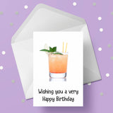 Mai Tai Cocktail Birthday Card