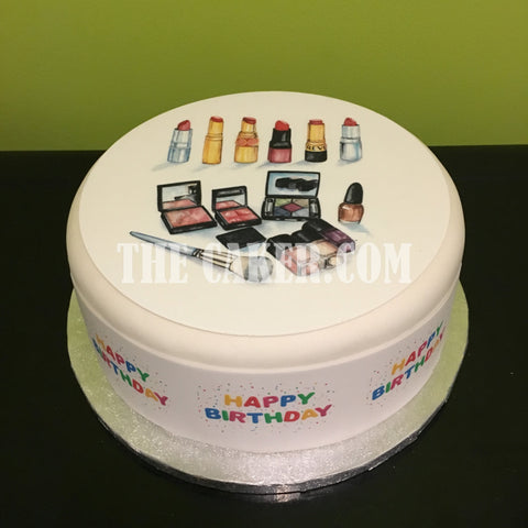 Make Up Beauty Edible Icing Cake Topper 03