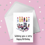 Make Up Birthday Card 04 - Cosmetics