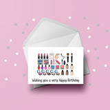 Make Up Birthday Card 03 - Cosmetics