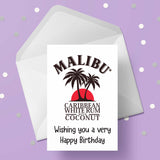 Malibu Rum Birthday Card