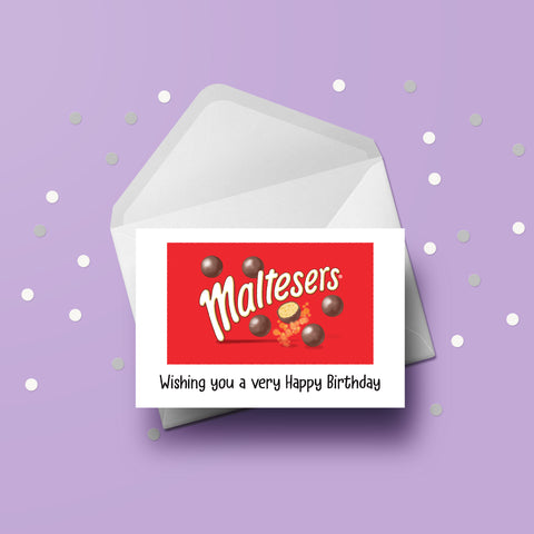 Maltesers Chocolate Birthday Card