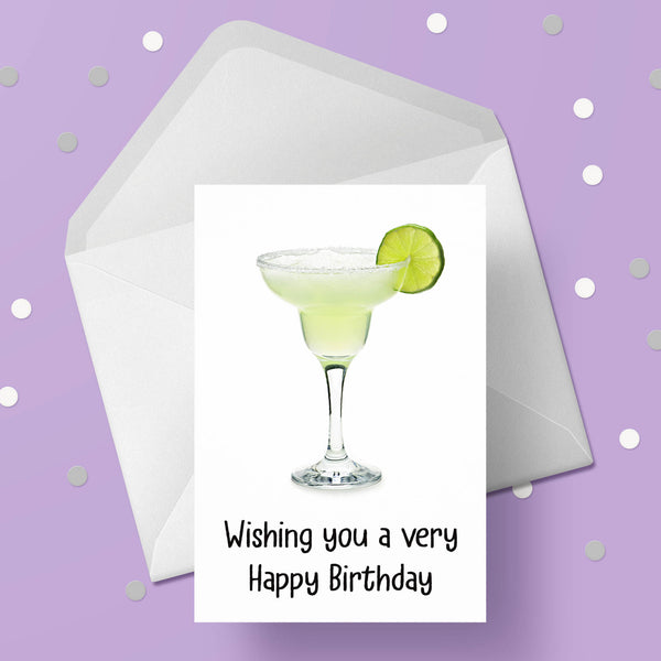 Margarita Cocktail Birthday Card