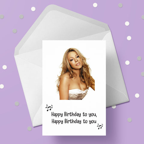 Mariah Carey 01 Birthday Card