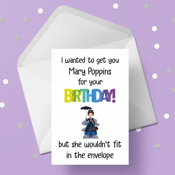 Mary Poppins Funny Birthday Card