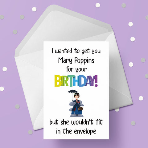 Mary Poppins Funny Birthday Card