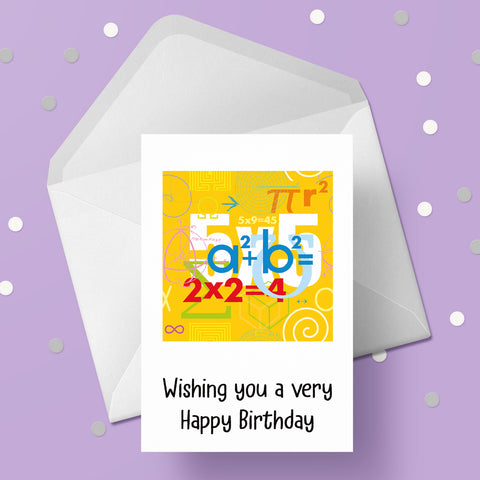 Maths Birthday Card