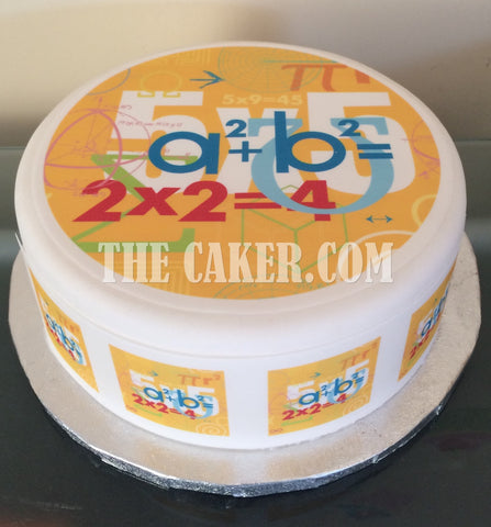 Maths Edible Icing Cake Topper