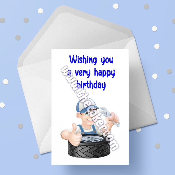 Car Mechanic Birthday Card