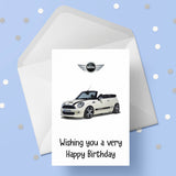 Mini Cooper Car Birthday Card 01