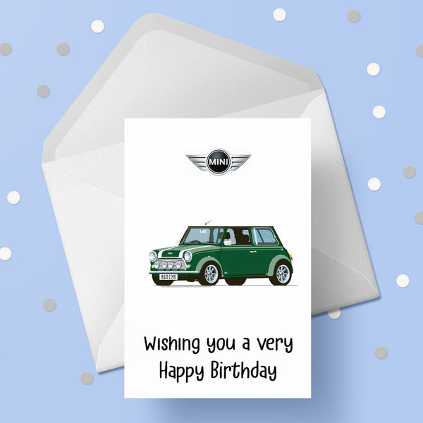 Mini Cooper Car Birthday Card 03