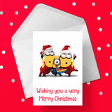 Minions Christmas Card with Funny Minions