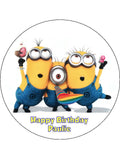 Minions Edible Icing Cake Topper 03 - Despicable Me